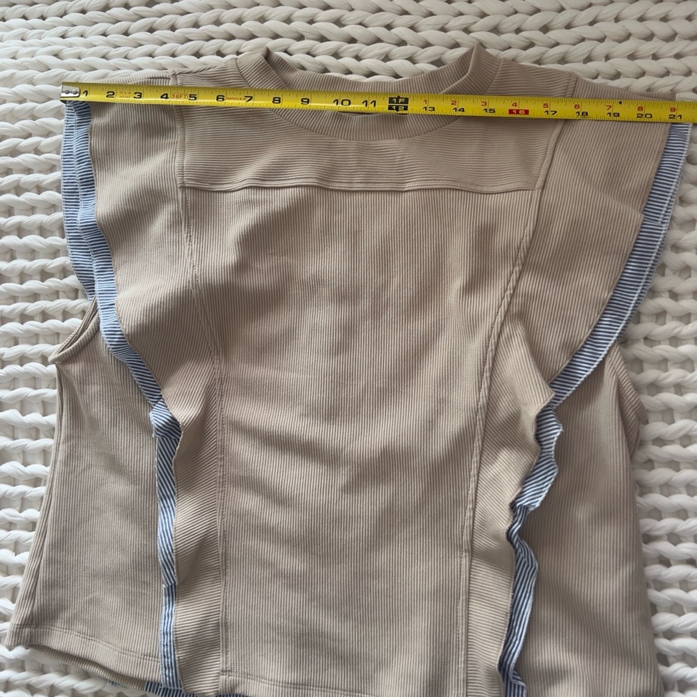 Anthropologie Sleeveless Menswear Popover Top - Picture 8 of 10